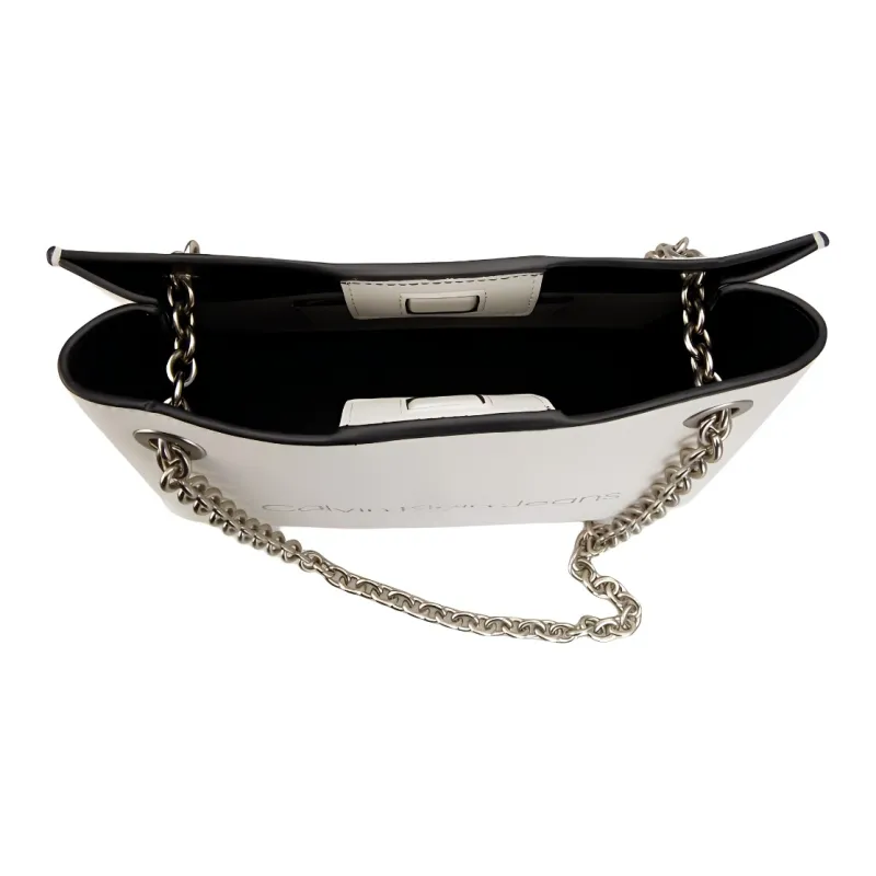 CALVIN KLEIN Polyurethane Handbag, Shoulder Bag Women's White-5