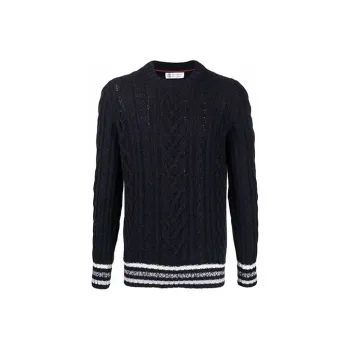 Brunello Cucinelli Cashmere Sweaters Men Black