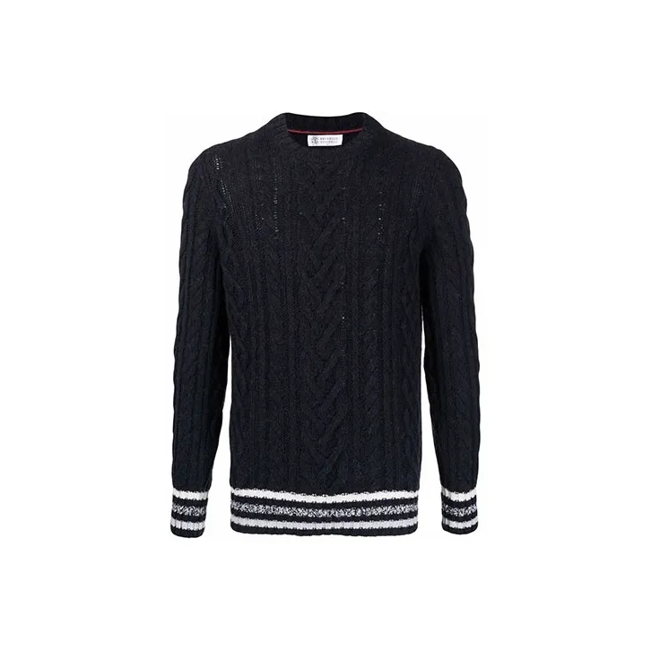 Brunello Cucinelli Cashmere Sweaters Men Black-0