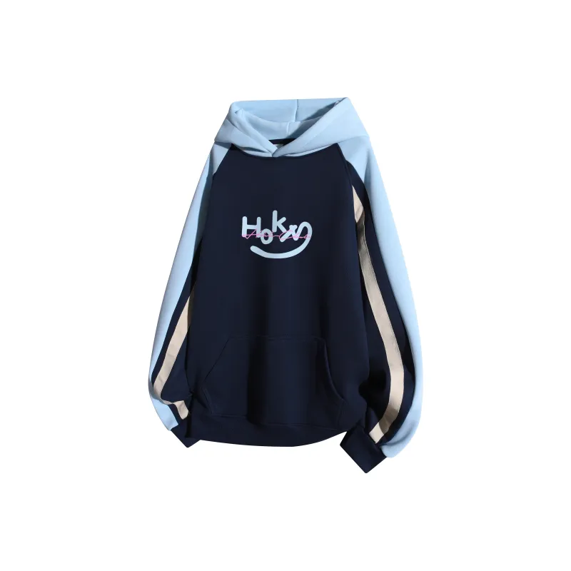 HOKLV Sweatshirt Unisex Light Blue & Navy Blue-0
