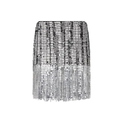 TF SS25 Casual Short Skirts Women's Shimmery Gray