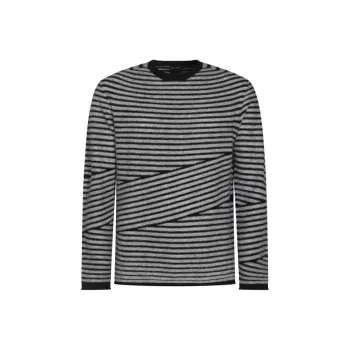 GIORGIO ARMANI Crew neck Jumper In Virgin Wool Cashmere And Bouclé Silk