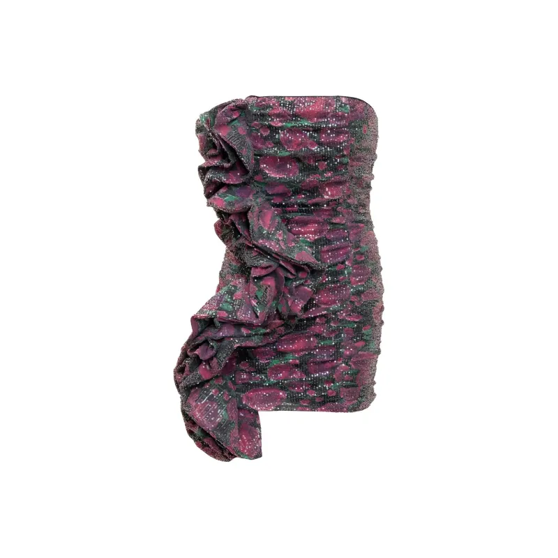 Rotate Sequin Embellished Ruched Mini Dress-2
