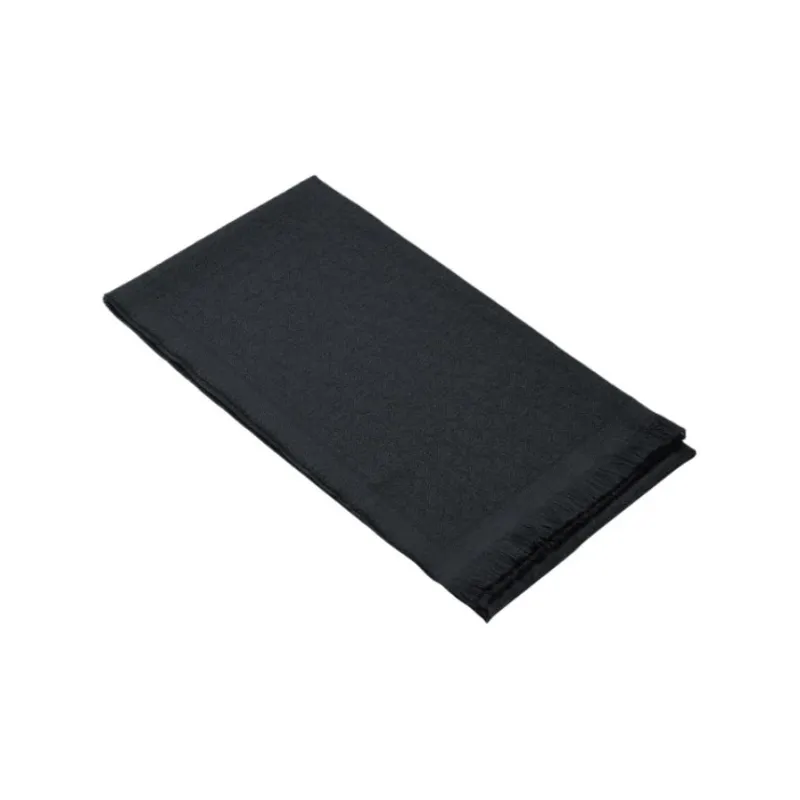 FERRAGAMO Wool Knit Scarves Unisex Black-1