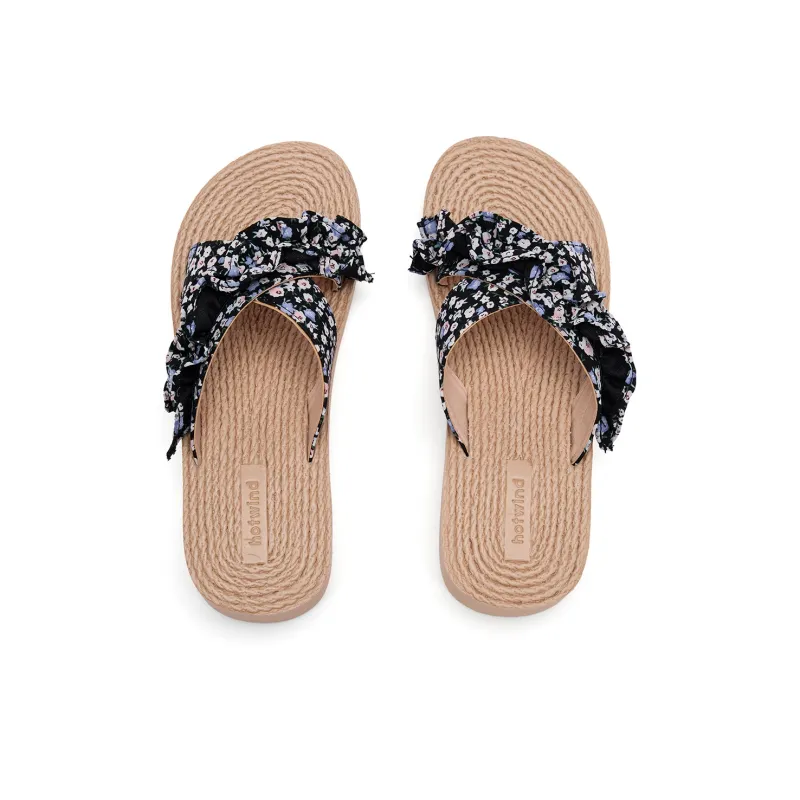 Hotwind Slide Slippers Women's Gray/Yellow/Yellow Green-1