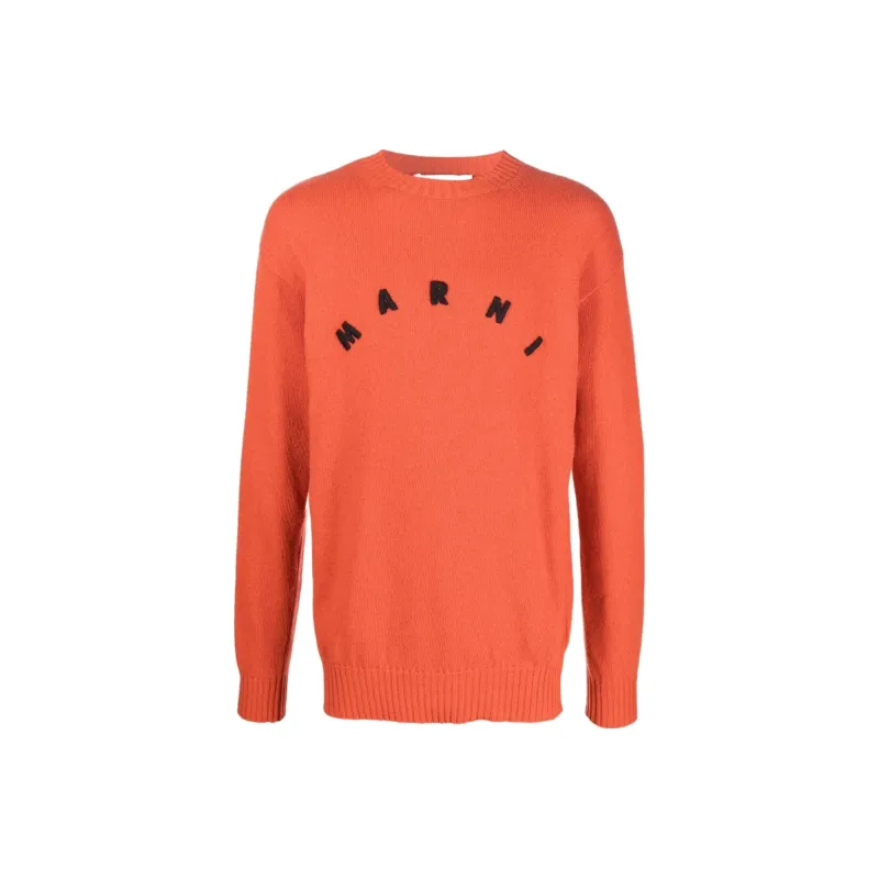 MARNI Cashmere Sweaters Men Orange-0