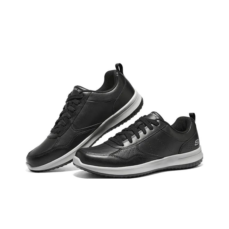 Skechers Go Walk Steady Anti-Slip Wear-Resistant Low-Top Skateboard Shoes Men's Black White-2