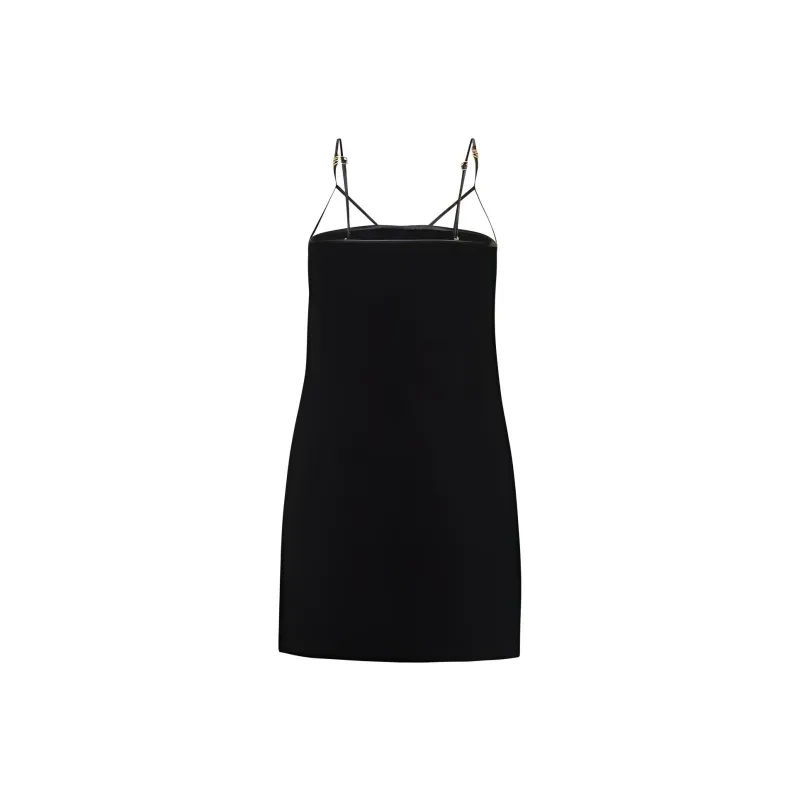 DSQUARED 2 Logo Plaque Cut Out Strappy Mini Dress-2