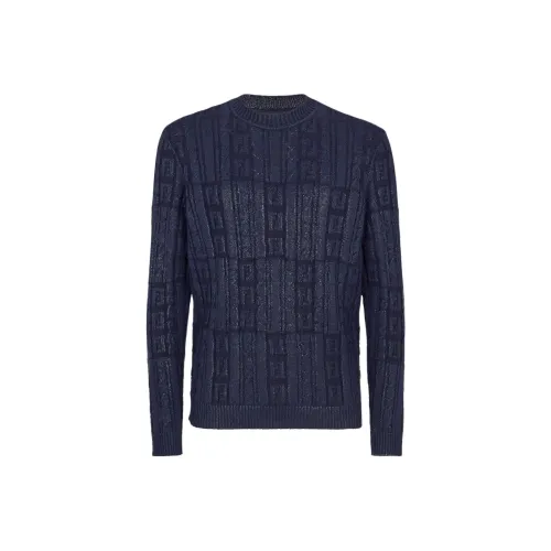 FENDI Logo Detailed Crewneck Knitted Jumper
