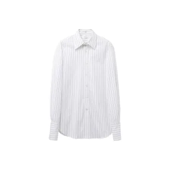 Alexander McQueen Wide Stripe Detatchable Collar Cuffs Shirt
