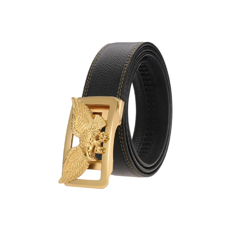 YUZHAOLIN Cow Leather Belts Men's Width 3.8CM-3