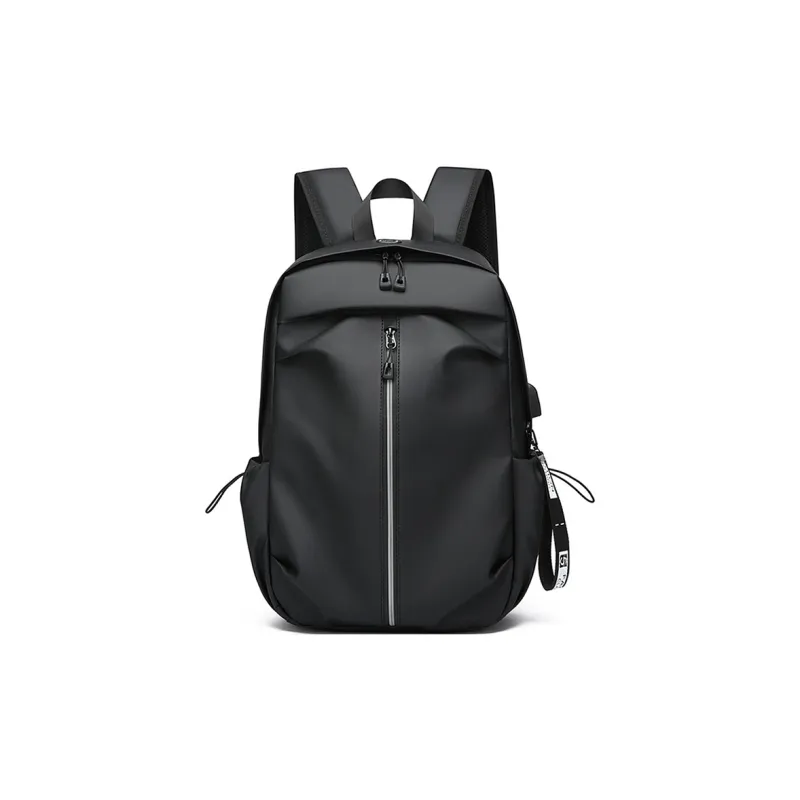OURFUN Nylon Backpack Unisex Gray/Black-3