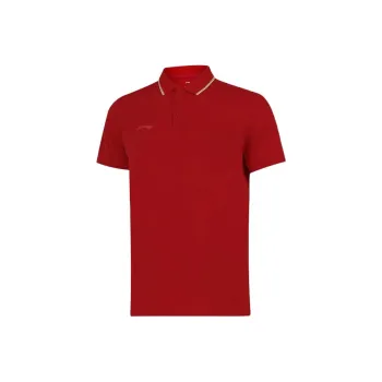 LiNing Fitness Series Polo Shirt Men's Samba Red