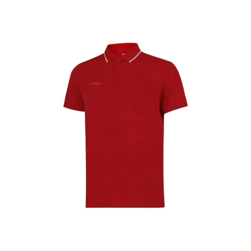 LiNing Fitness Series Polo Shirt Men's Samba Red-0