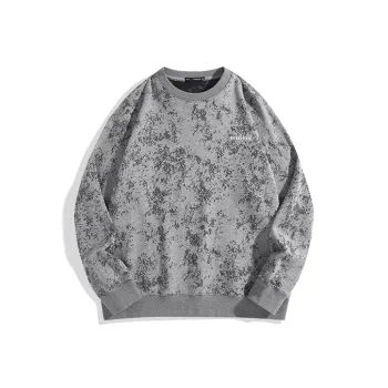 PEACEBIRD MEN Gray Pullover Trendy Casual Top Sweatshirt Men's