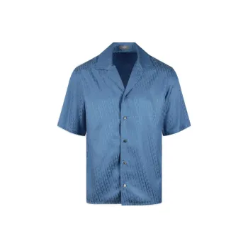 DIOR All Over Logo Patterned Short Sleeved Shirt