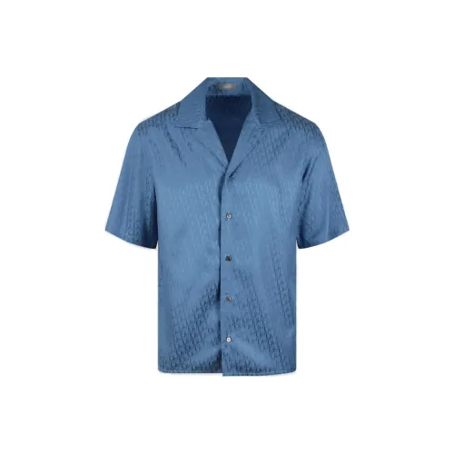 DIOR All Over Logo Patterned Short Sleeved Shirt