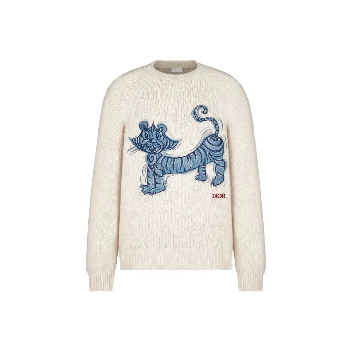 DIOR Quarterly New Products Sweaters Men White-0