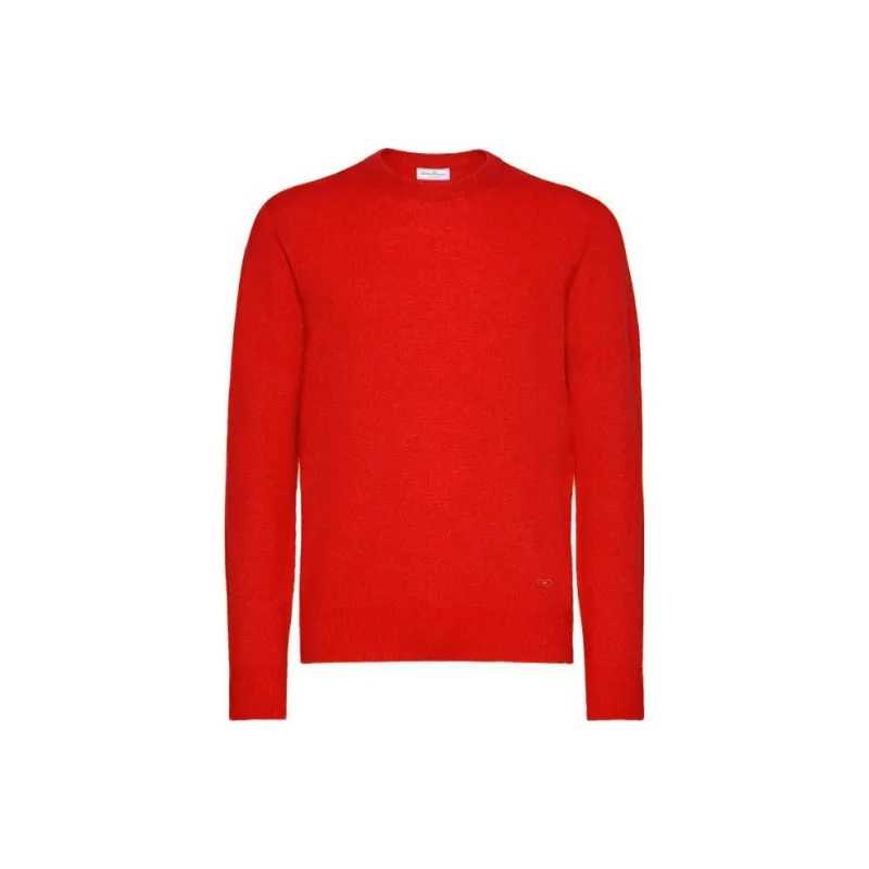 Ferragamo Cashmere Sweaters Men Red-0