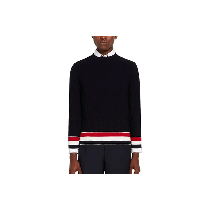 THOM BROWNE· SS22 Sweater Men's Blue Black-0