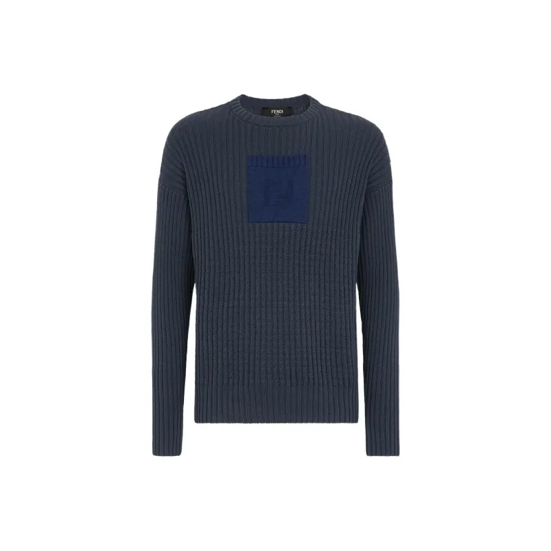 FENDI Cashmere Sweaters Men Blue-0
