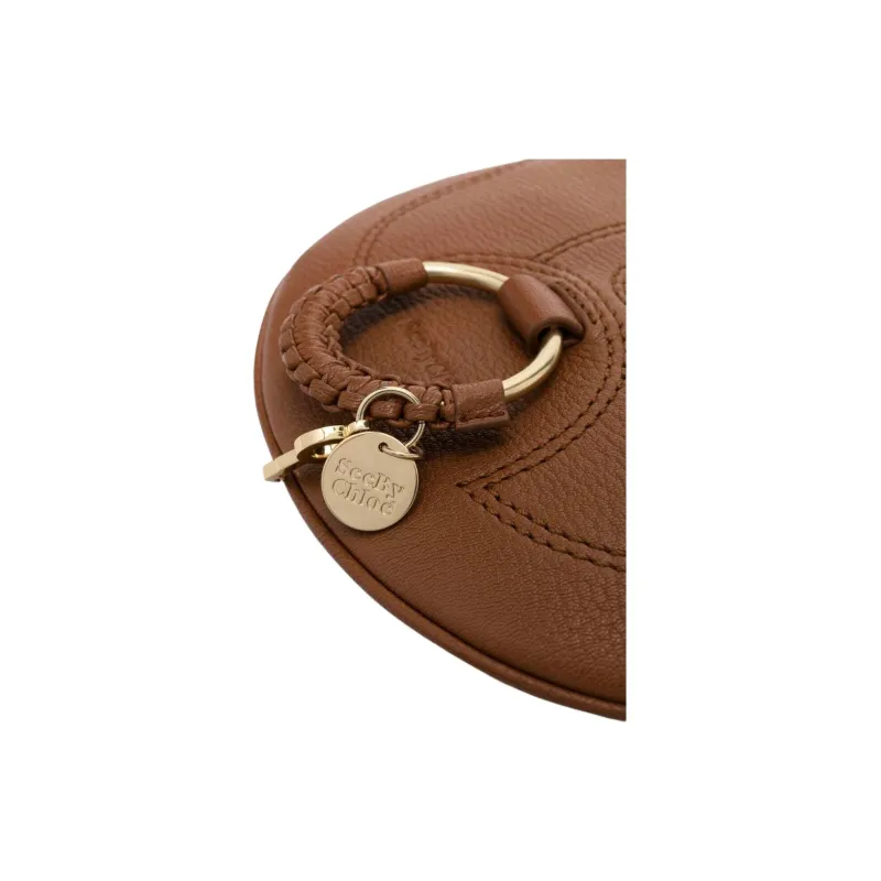 See By Chloe Hana Grain Goatskin Clutch Handbag Women's Caramel-5