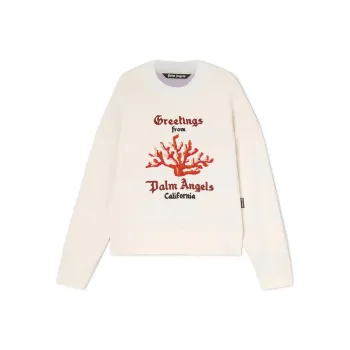PALM ANGELS Coral Striped Sweatshirt