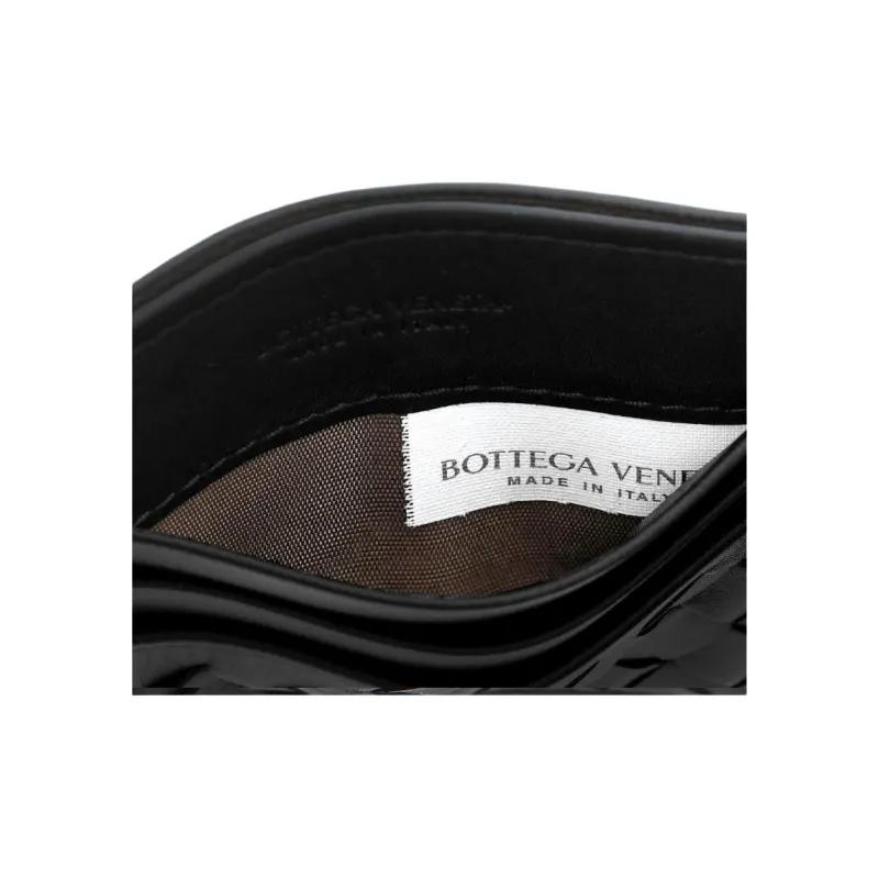 Bottega Veneta Calfskin Card Holder Men's Black-7
