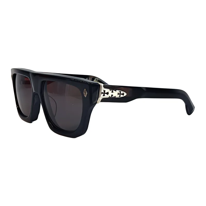 Chrome Hearts Acetate Irregular Shape Sunglasses Men's Black-0