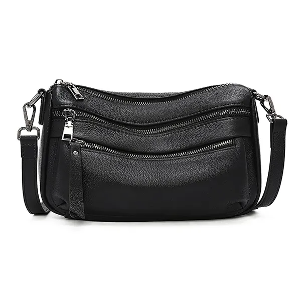 Old Man's Head Top Grain Cow Leather Shoulder Bag Women's Multicolor-2