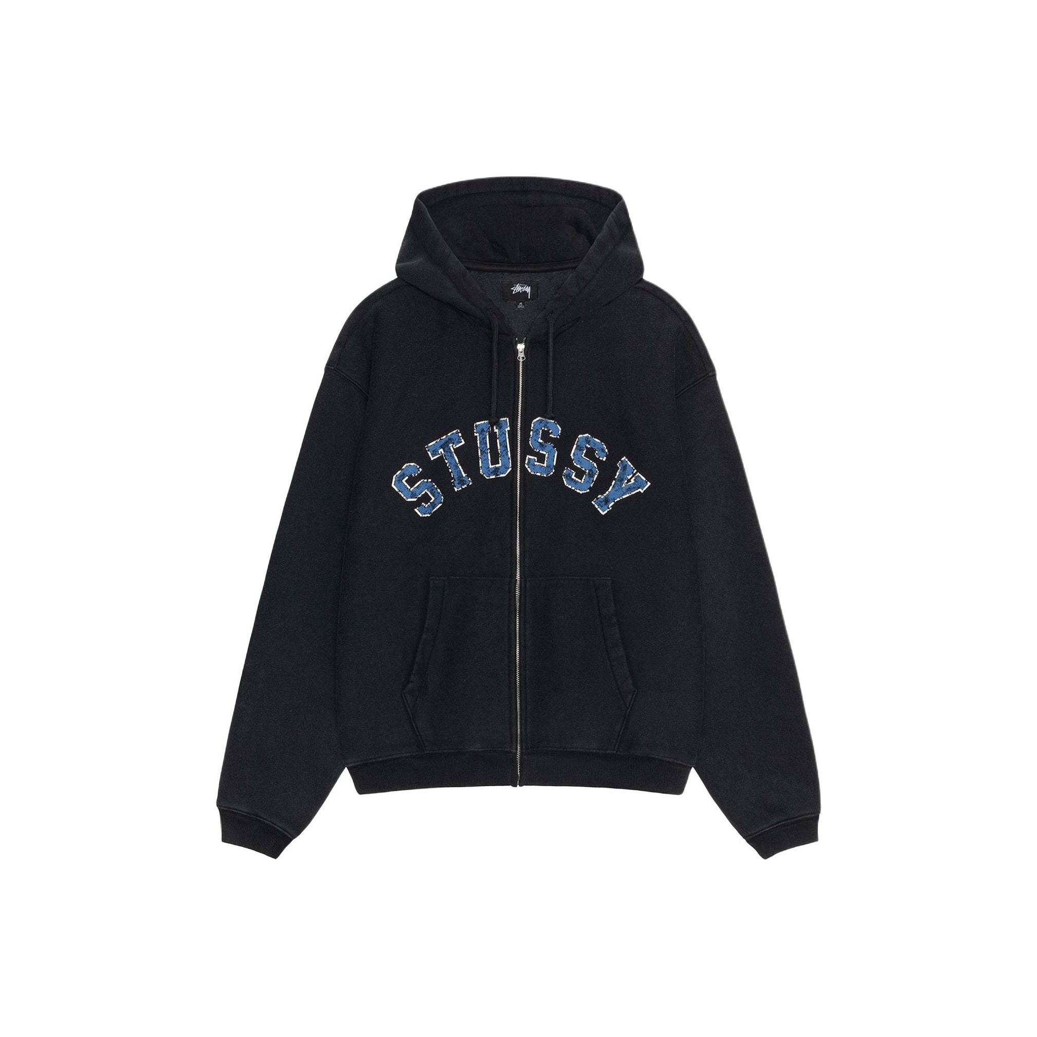 ★Stussy Ist Pigment Dyed Hoodie Black★ Stussy Pigment Dyed Built Tough Hoodie Black M - POIZON