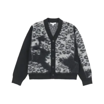 Y 3 Leopard print Button up Cardigan