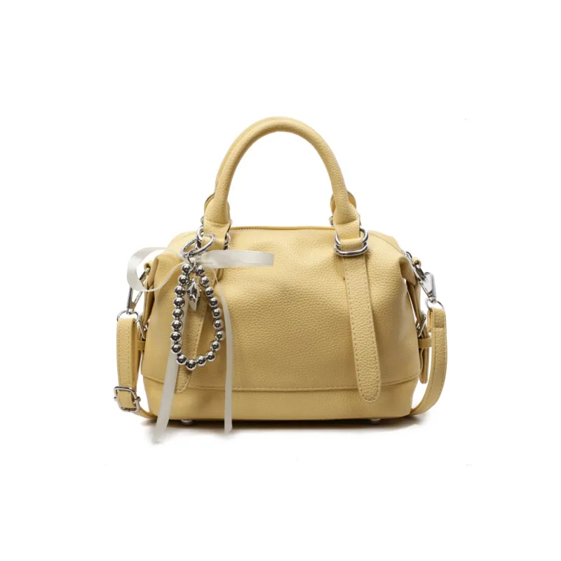 PINK·LAND PU One Shoulder Handbag Women's Black/Ecru/Yellow/Pink/Purple/Blue-15