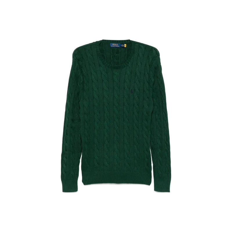 Polo Ralph Lauren Logo Embroidered Cable Knit Jumper-0