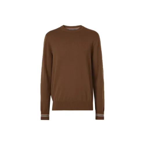 Burberry Wool Slim Fit Knitwear Men's Brown 80443321