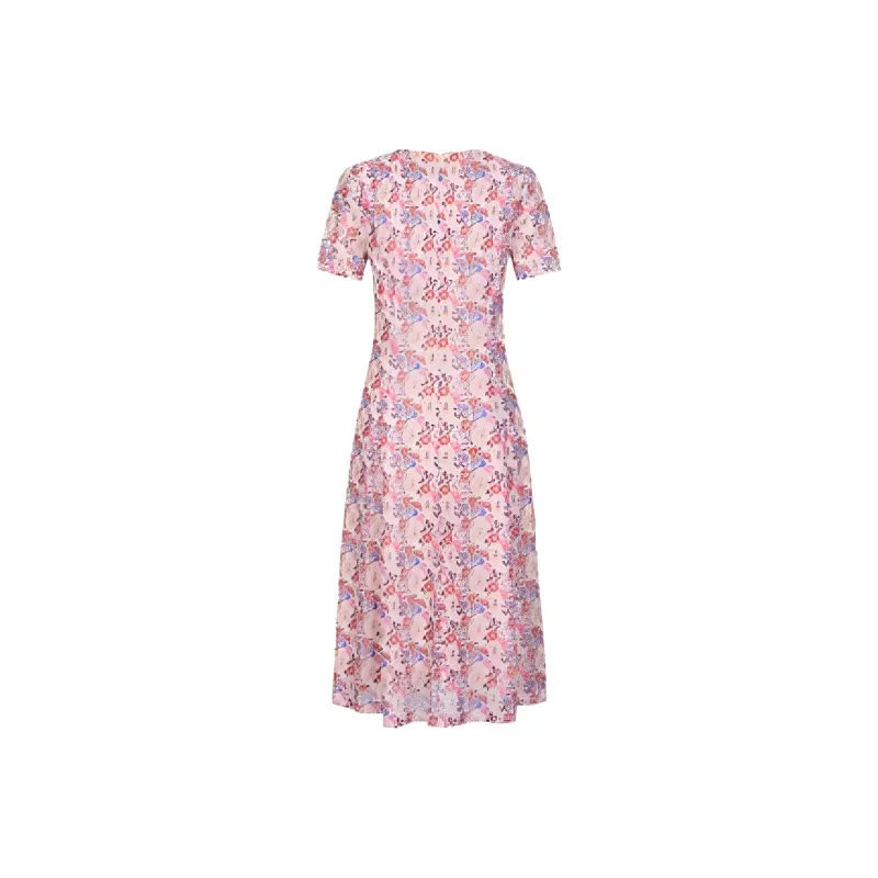 JZ. ANNAKRO Short Sleeved Dresses Women's Blossom Pink Red-1