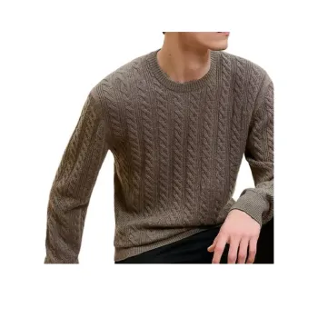 HERMES Sweater Men's Mud Charcoal Brown