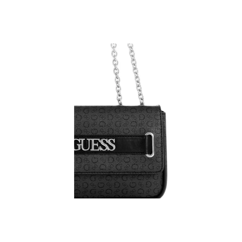GUESS Artificial Leather Shoulder Bag, Crossbody Bag Women's Coal Black-3