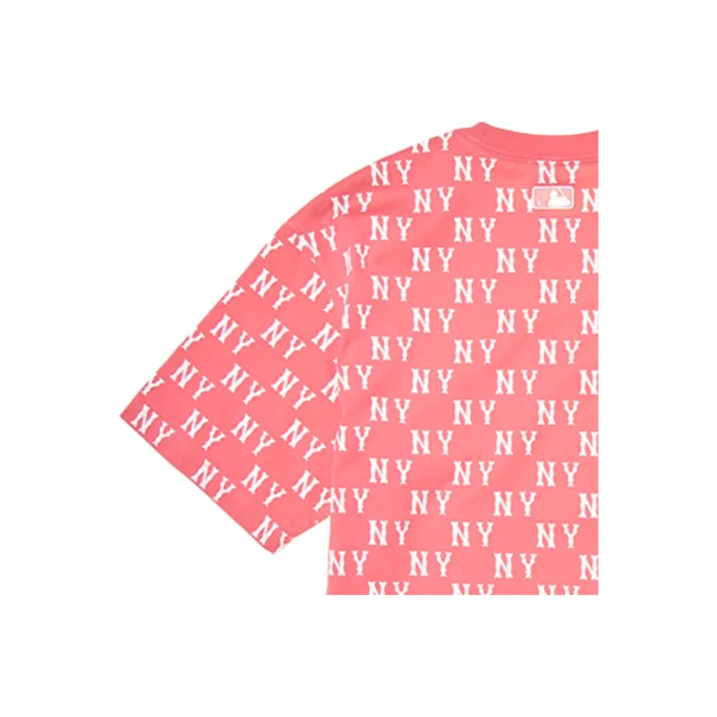 MLB Classic MonogramNew York Yankees T Shirt Unisex Pink-3