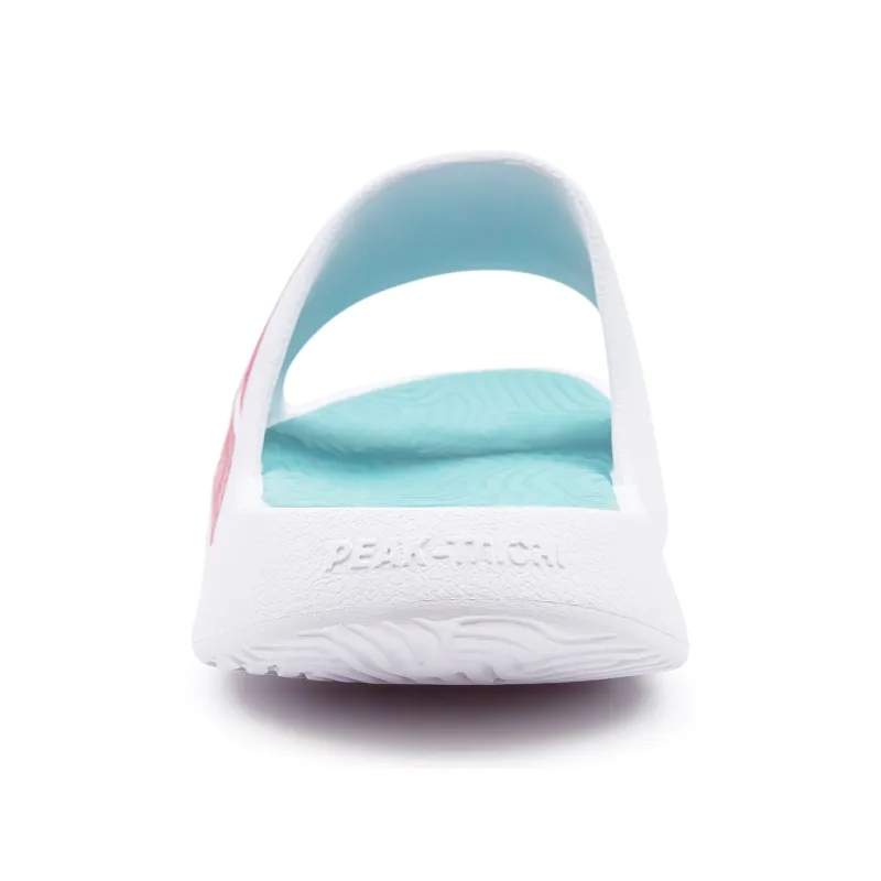 PEAK Tai Ji1.0 EVA Quiet Abrasion Resistant Cushioning Slide Slippers Men's White Red-5