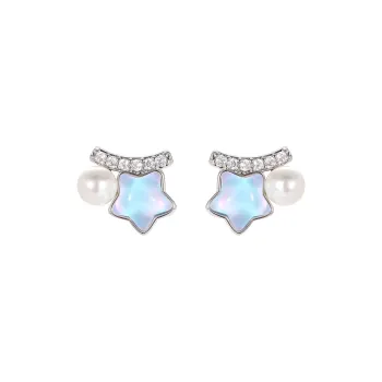 BING STUDIO 925 Sterling Silver Needle Stud Earrings Women's