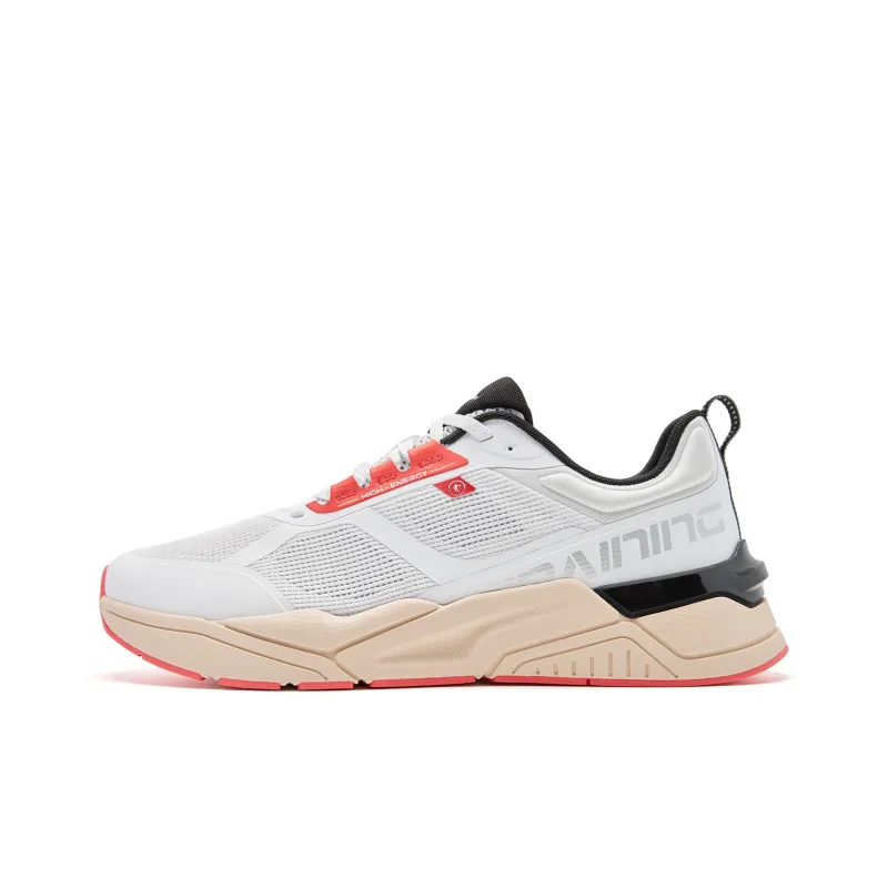 QIAODAN Cushioning, Slip Resistant, And Abrasion Resistant Low Top Casual Running Shoes Men's White Black-0