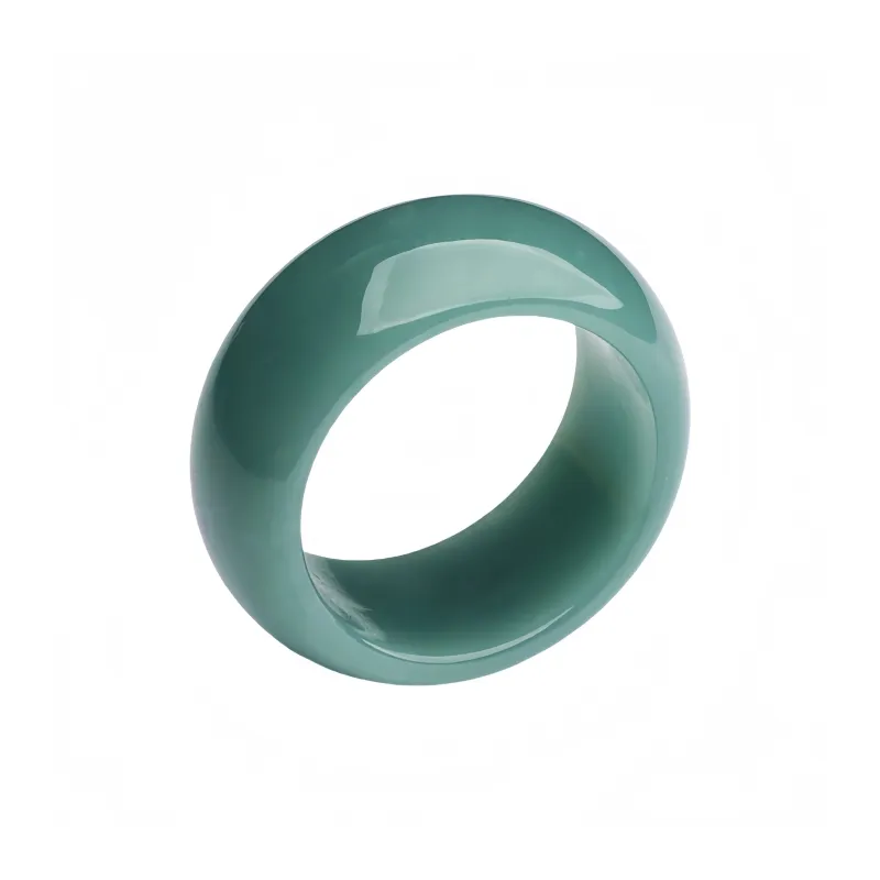 MY WORLD BEGINS AND ENDS WITH YOU Bean Type Jadeite Rings Unisex-0