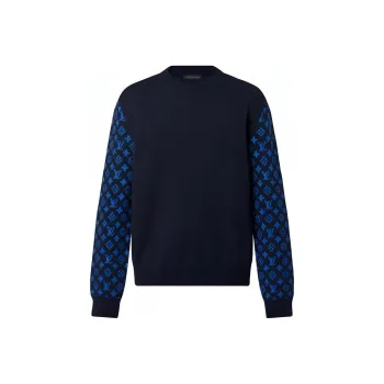 LOUIS VUITTON Monogram Mix Cashmere Crewneck