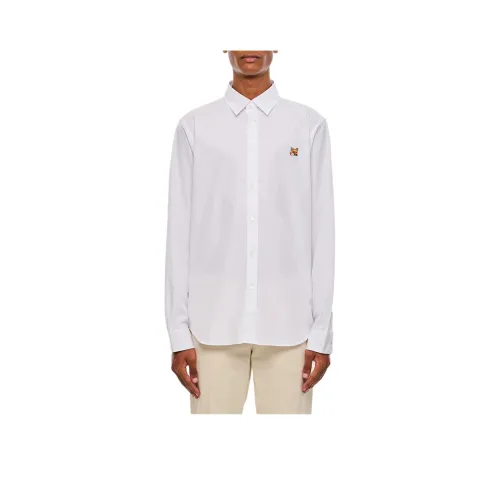 Maison Kitsune Fox Head Patch Long Sleeved T Shirt