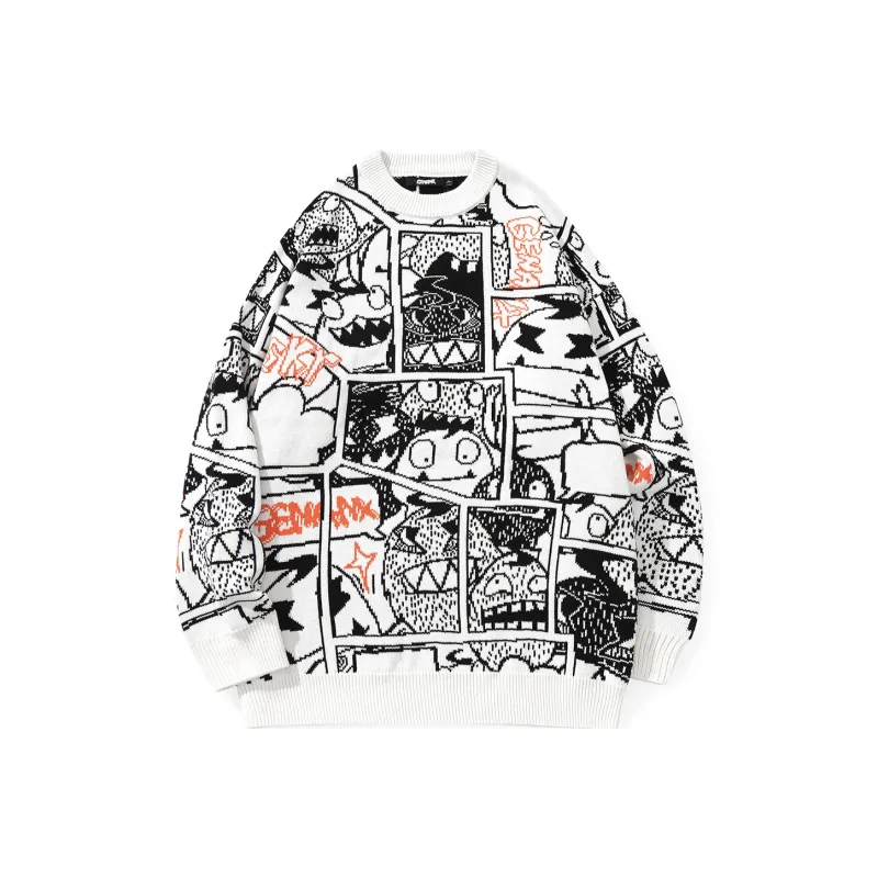 GENANX Sweaters Unisex White-0
