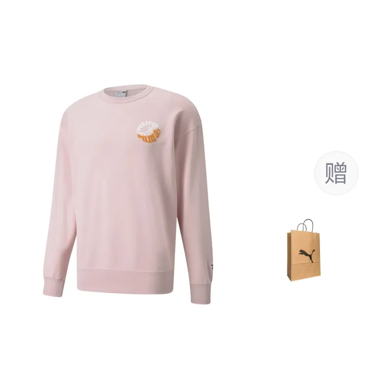 PUMA Sweatshirt Men's Pink Shopping Bag Included-0