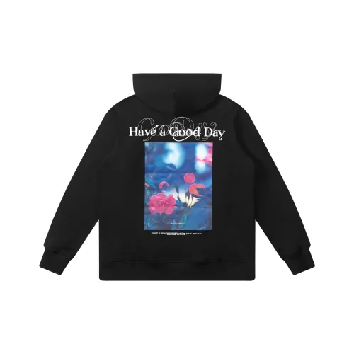 HARSH AND CRUEL Vintage Vinyl Feeling Floral Loose Fit Hoodie Unisex
