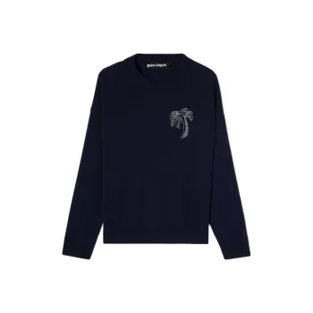PALM ANGELS Embroidered Palm Tree Sweatshirt