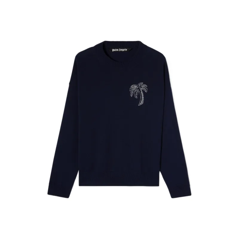 PALM ANGELS Embroidered Palm Tree Sweatshirt-0